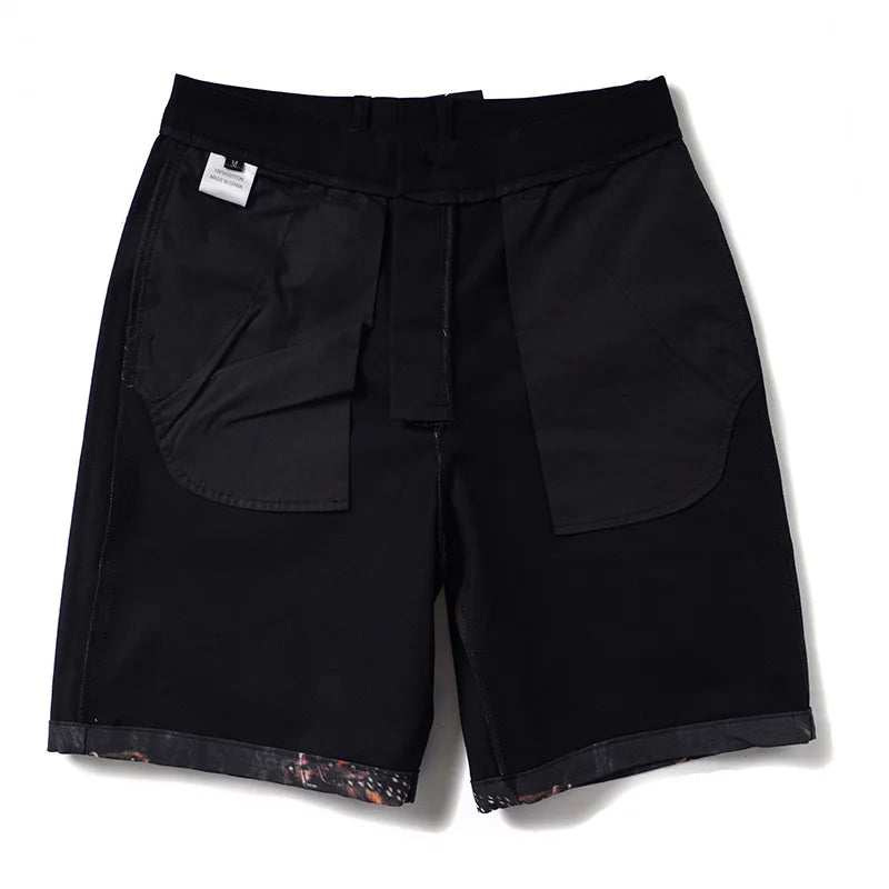 Black Roaring Hound Dog Graphic Shorts