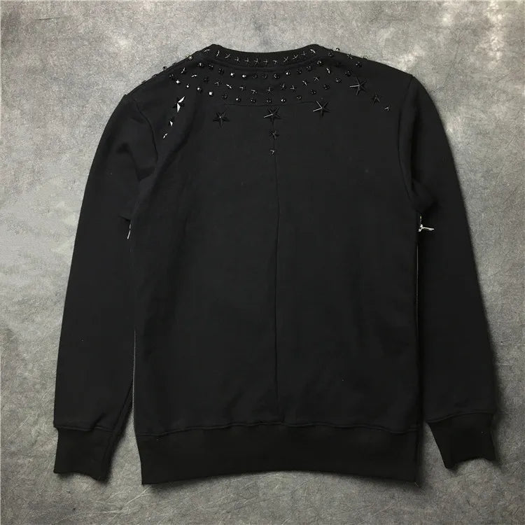 Black Metal Drill Hot Graphic Hoodie