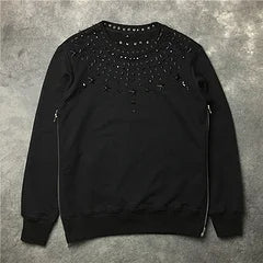 Black Metal Drill Hot Graphic Hoodie