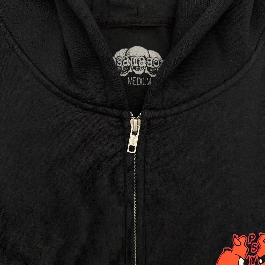 Black Psykotic Merchandise Cross Graphic Hoodie