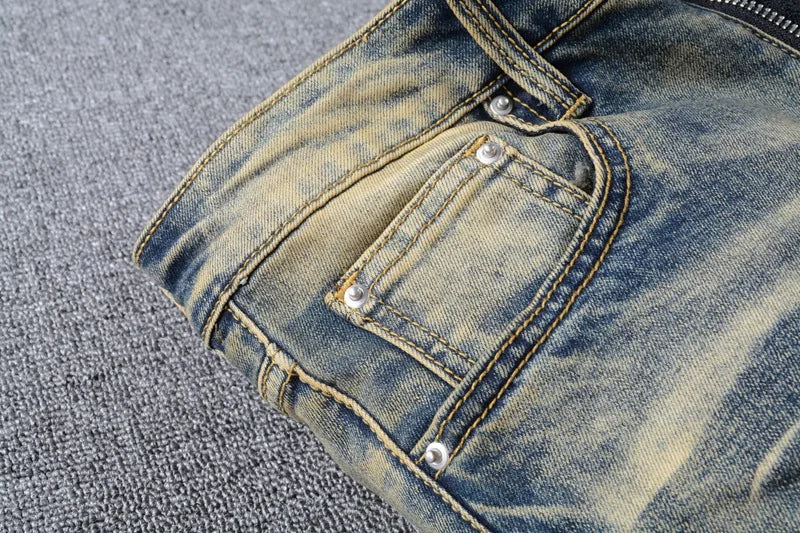 Charcoal Chemist Cobra Snake Graphic Jeans
