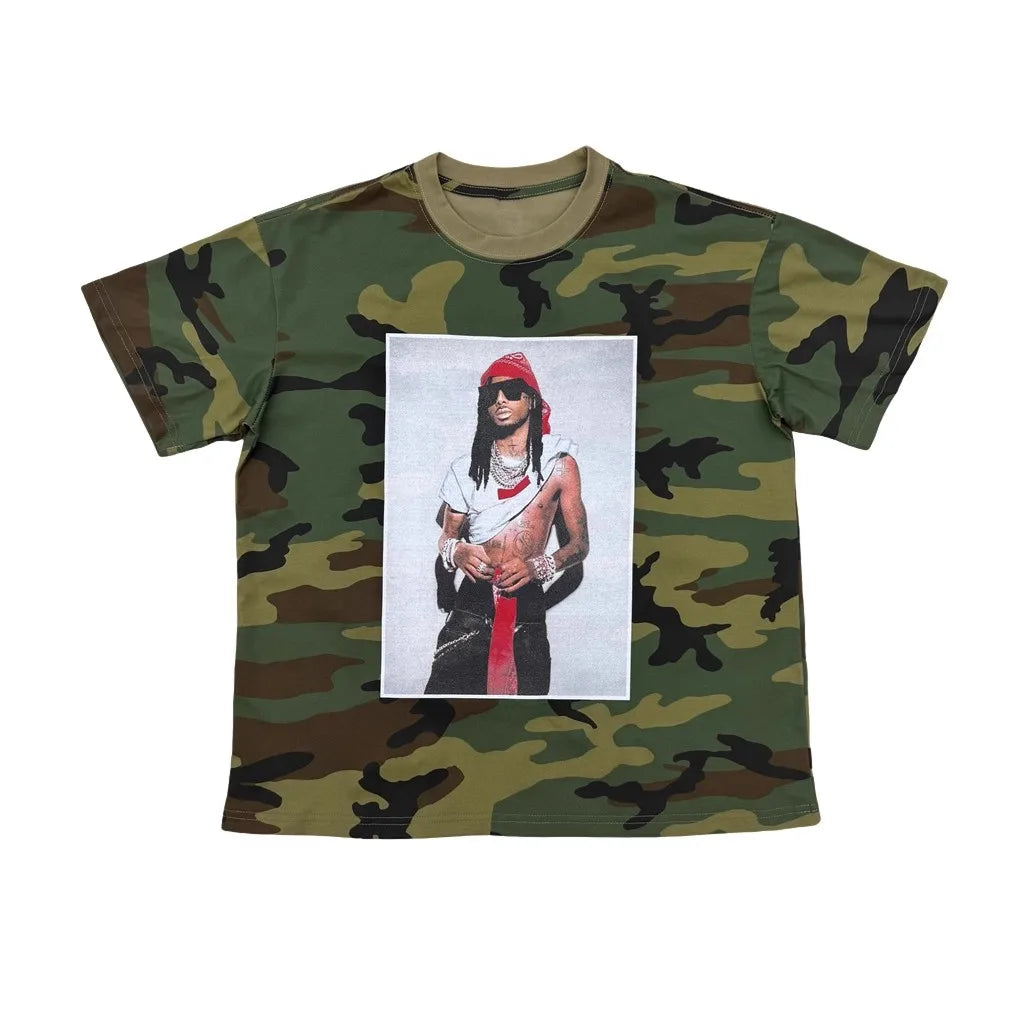 Charcoal Camo Poster Graphic Tee