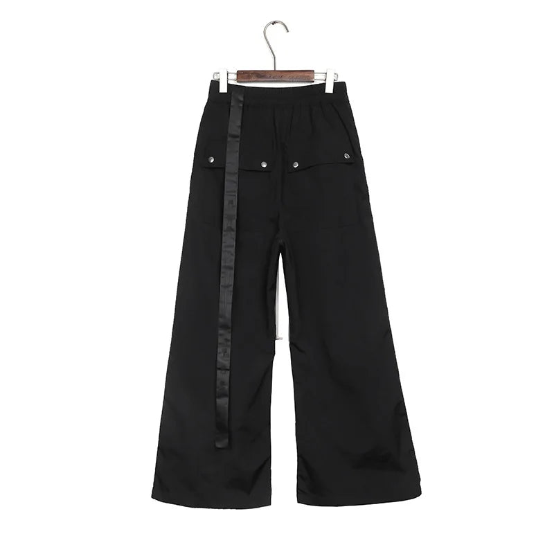 Black Tactical Paratrooper Cargo Pants