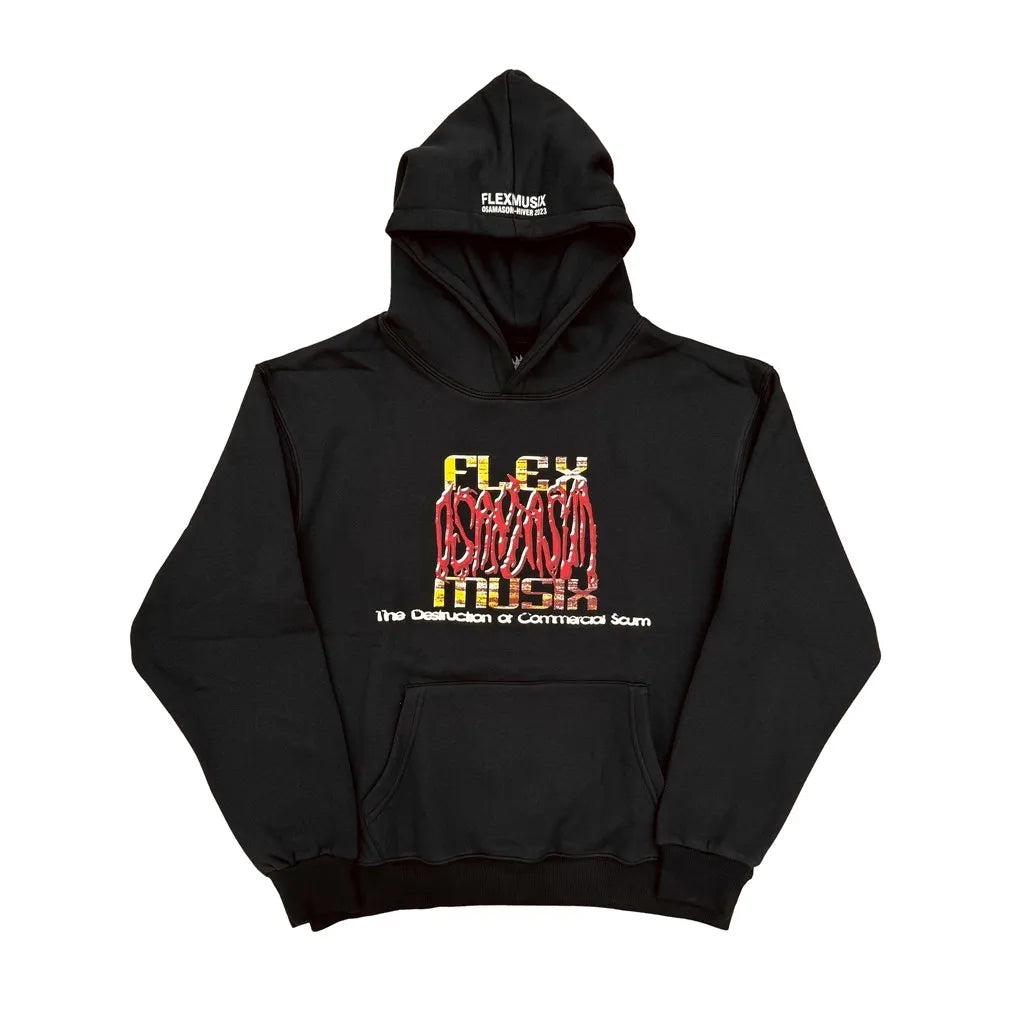 Black Flexmusix Graphic Hoodie