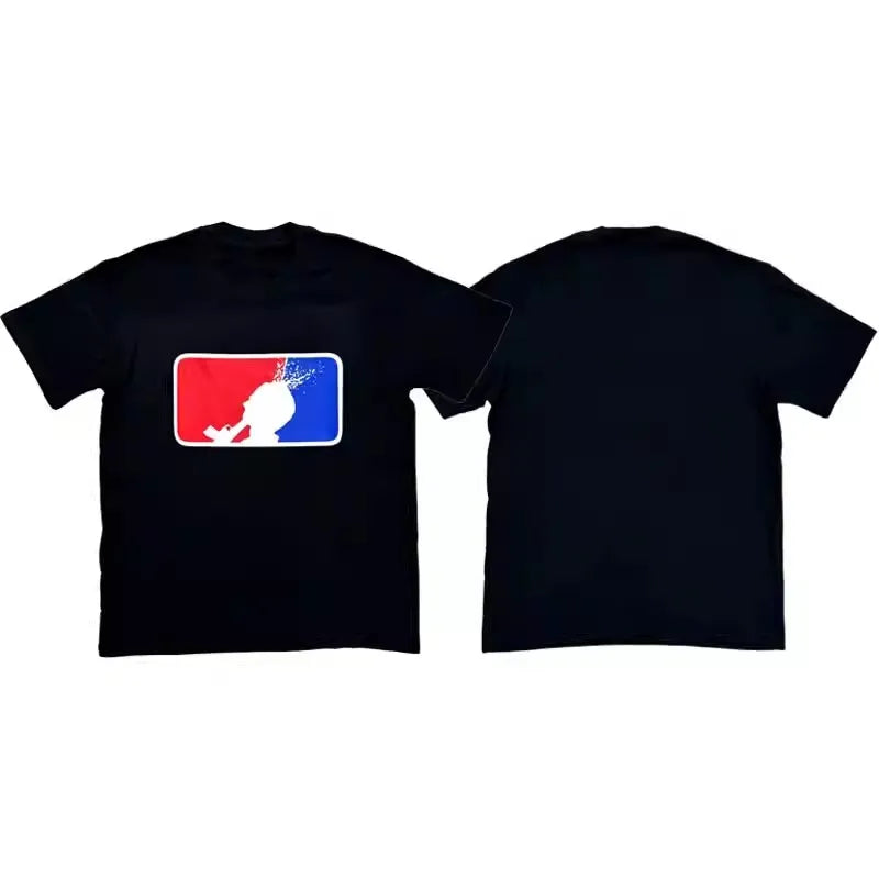 Black Destory Bold Print Graphic Tee