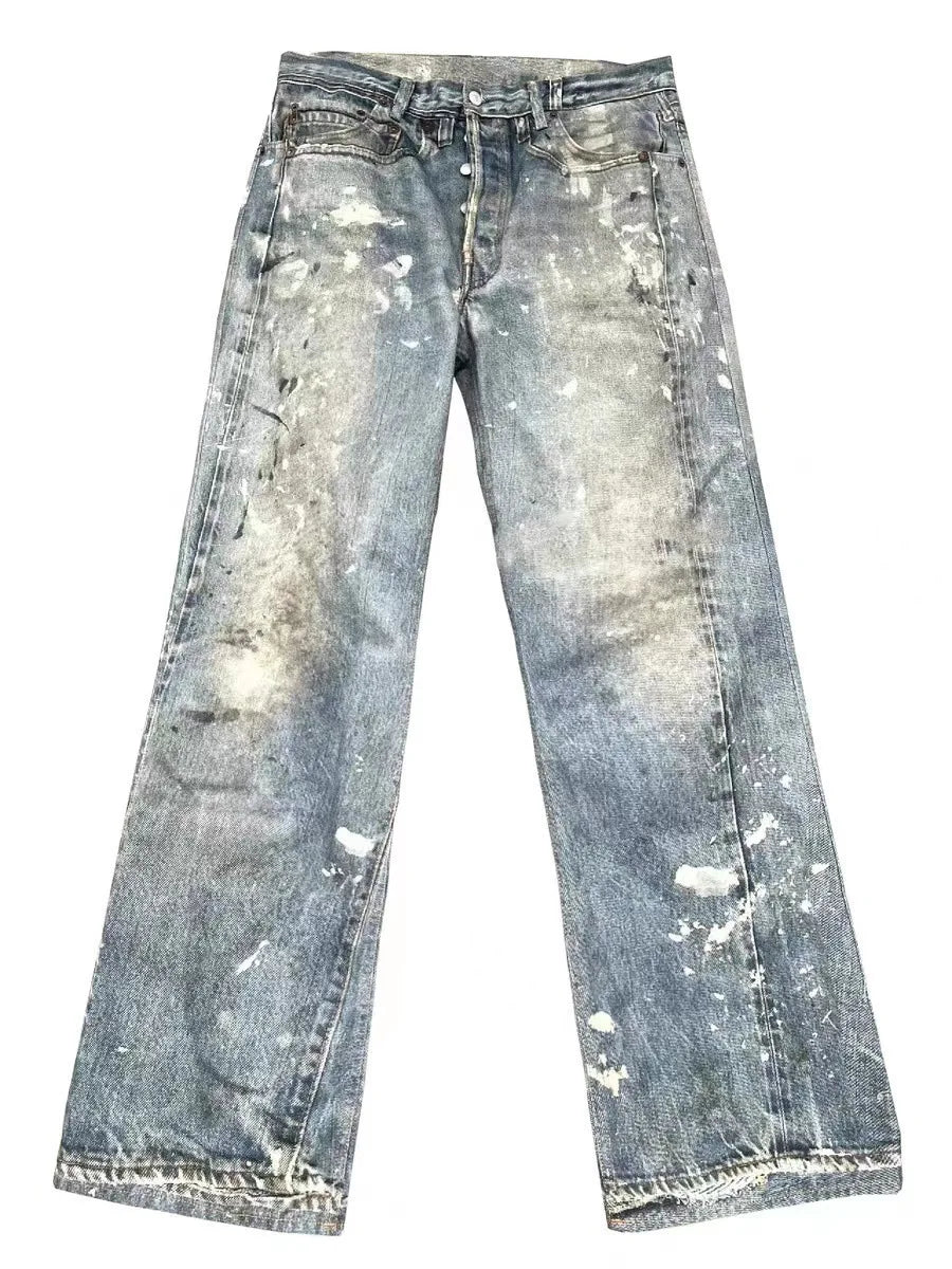 Gray Ink Anniversary Straight-Leg Jeans