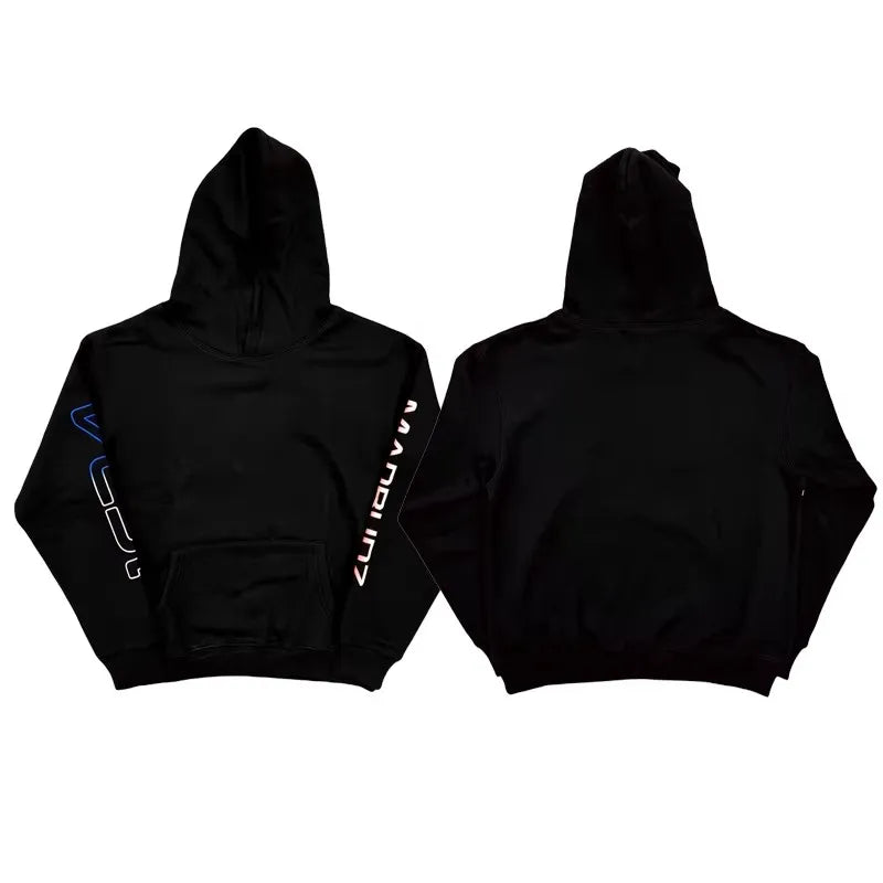 Black Ic34madbudz Djrenessy Graphic Hoodie