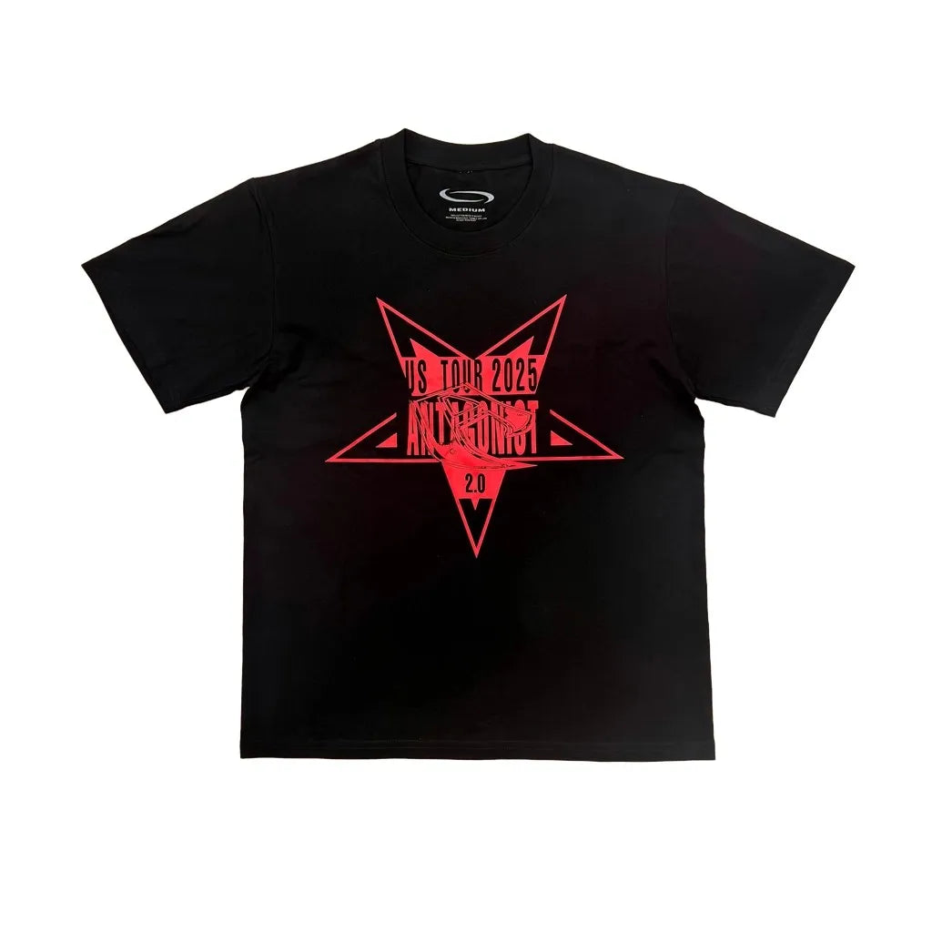 Red Bold Print Graphic Tee