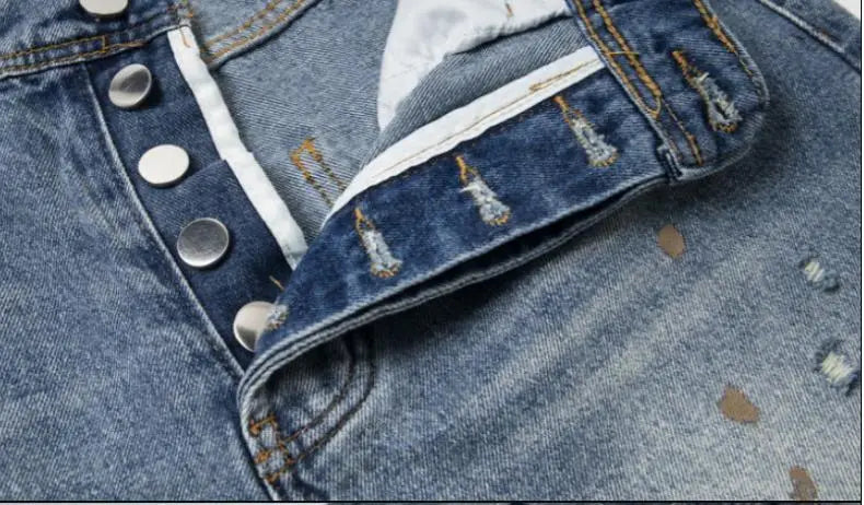 Gray Eyes Ink Straight-Leg Jeans