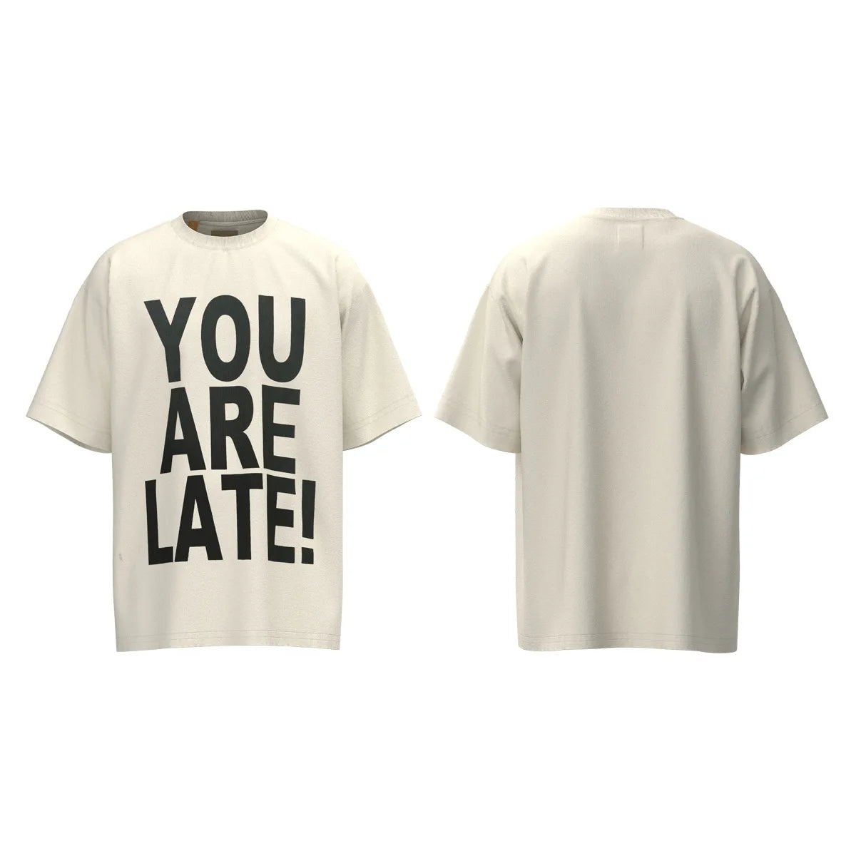 White Late Stop Graphic Tee