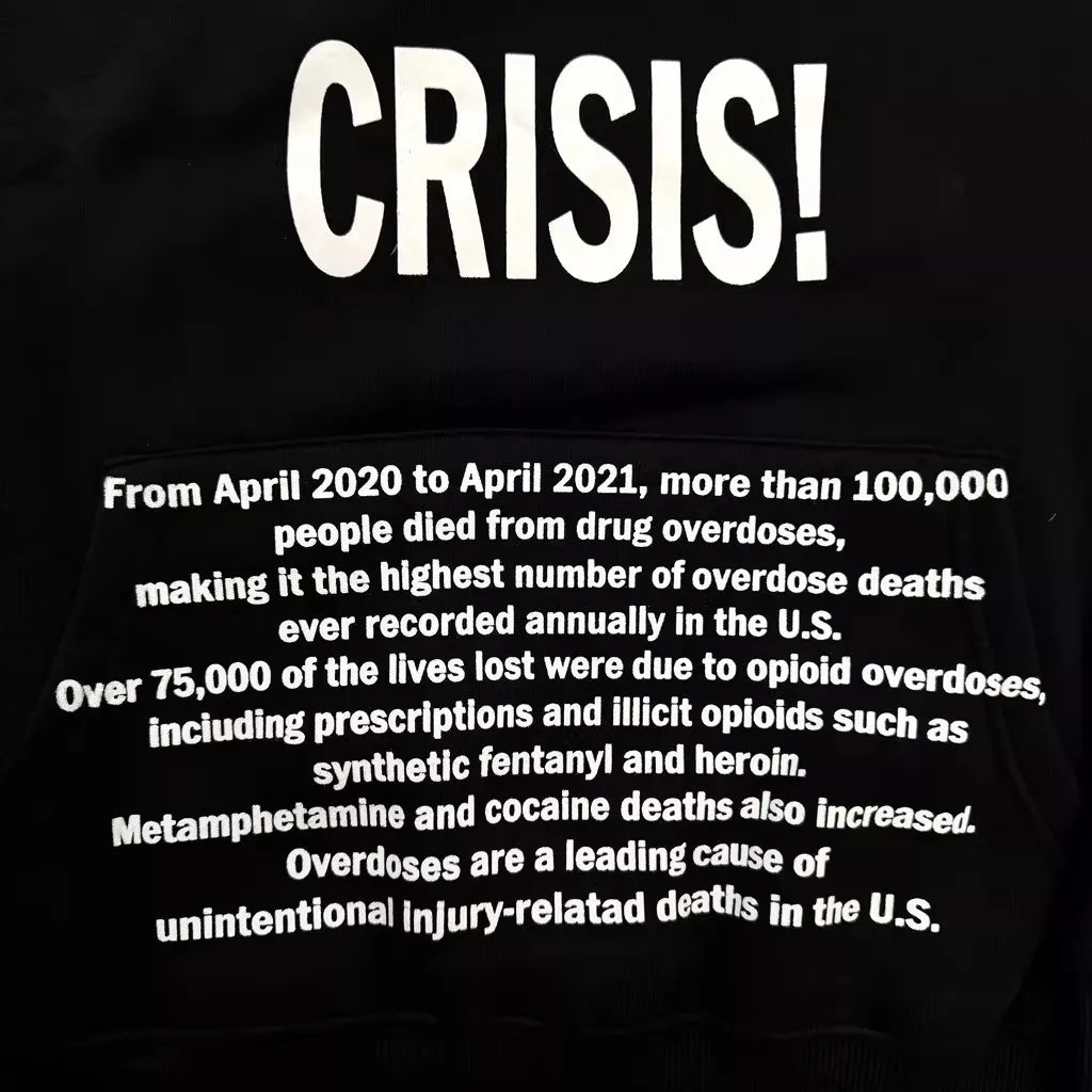 Black Antony Riddle Opioid Graphic Hoodie
