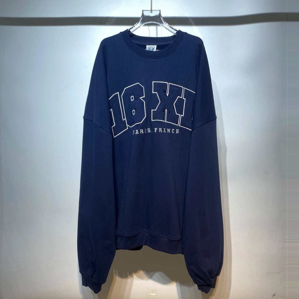 Navy Paris France Big Graphic Hoodie