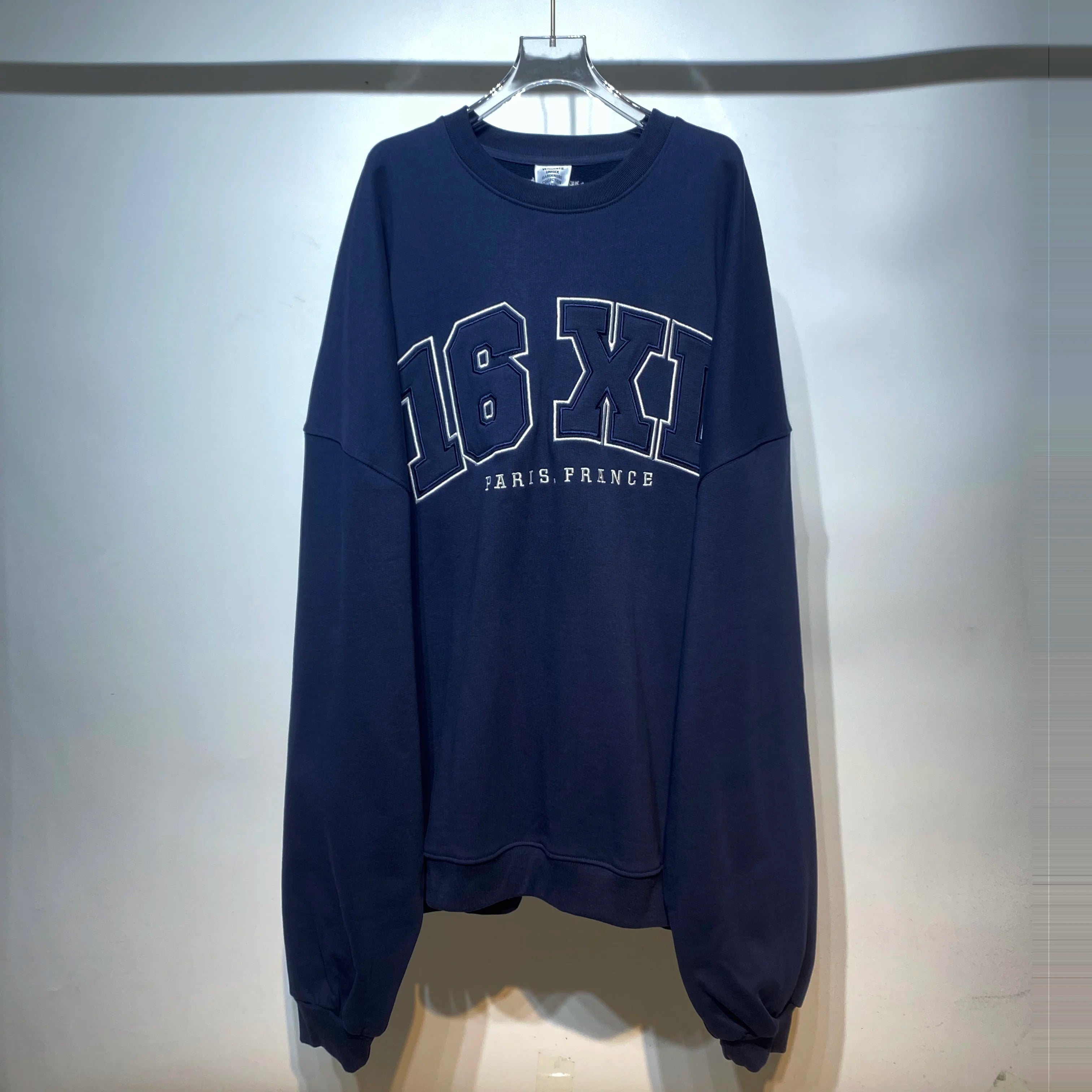 Navy Paris France Big Graphic Hoodie