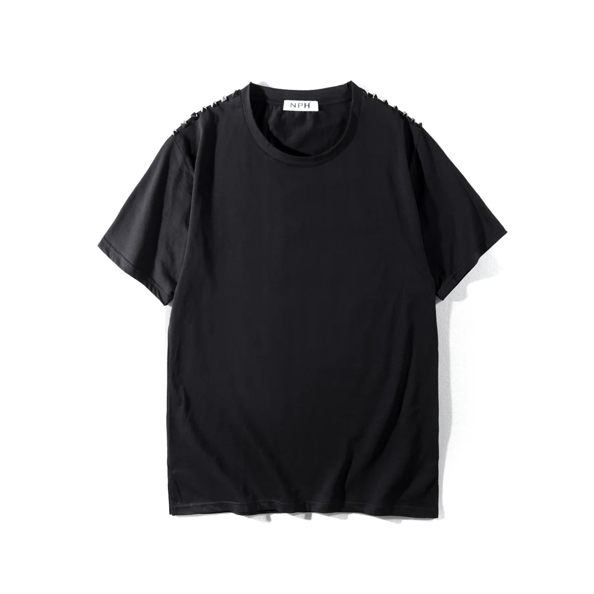 Black Metal Rivet Punky Graphic Tee