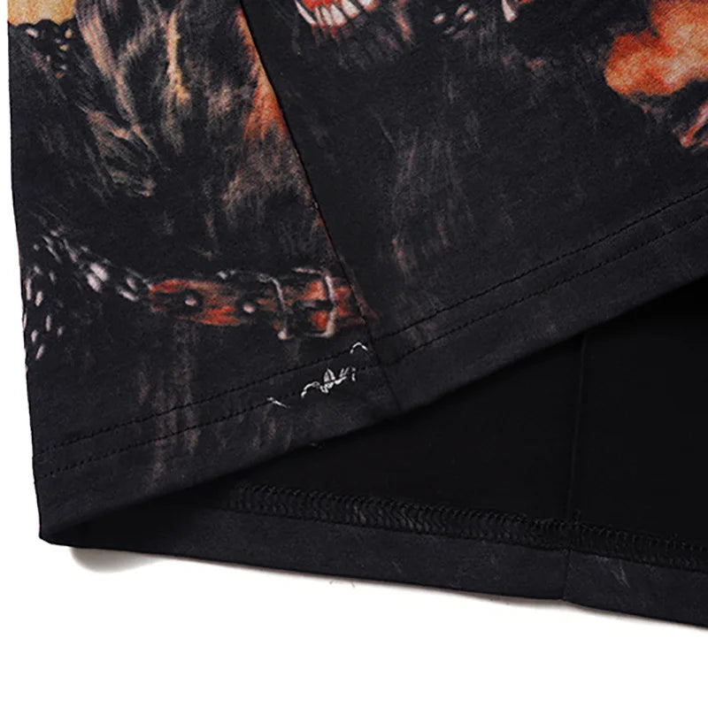 Black Hound Dog Punk Graphic Tank