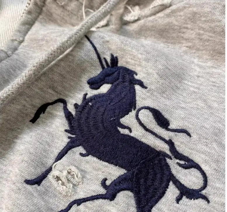 Beige Washed Bold Print Graphic Hoodie