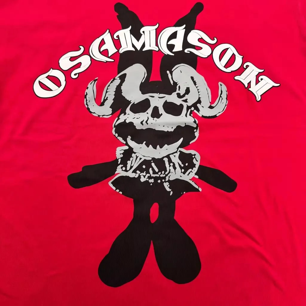 Red Black Texas Skull Graphic Tee