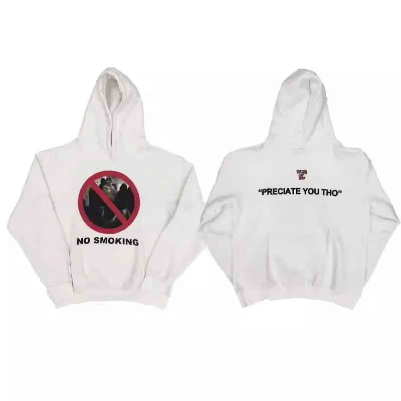 Black Smoking Preciate Graphic Hoodie