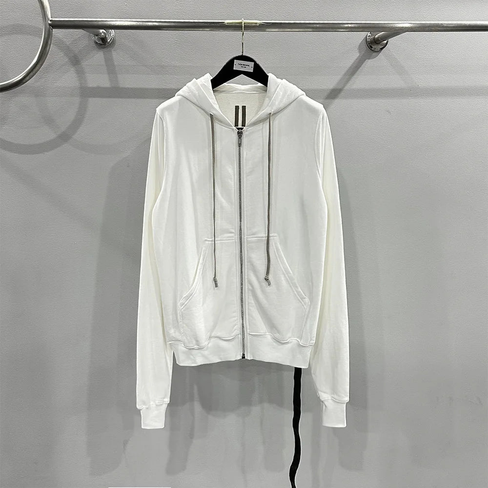 Beige Four Graphic Zip Hoodie