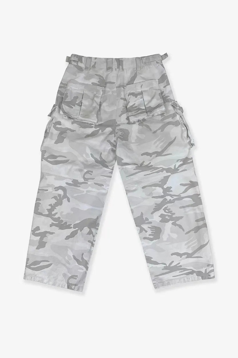 White Snow Camo Camouflage Graphic Jeans