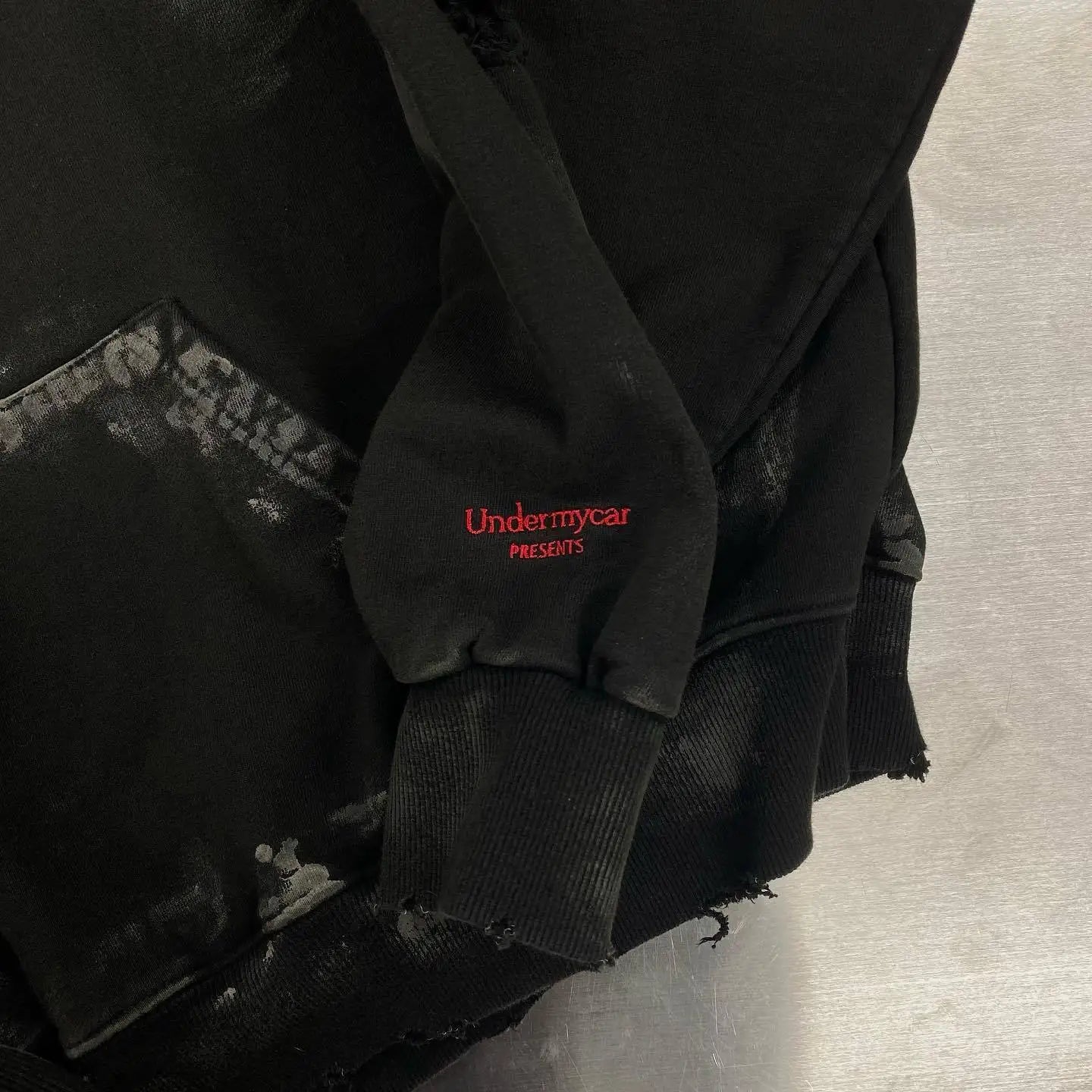 Beige Wash Graphic Hoodie