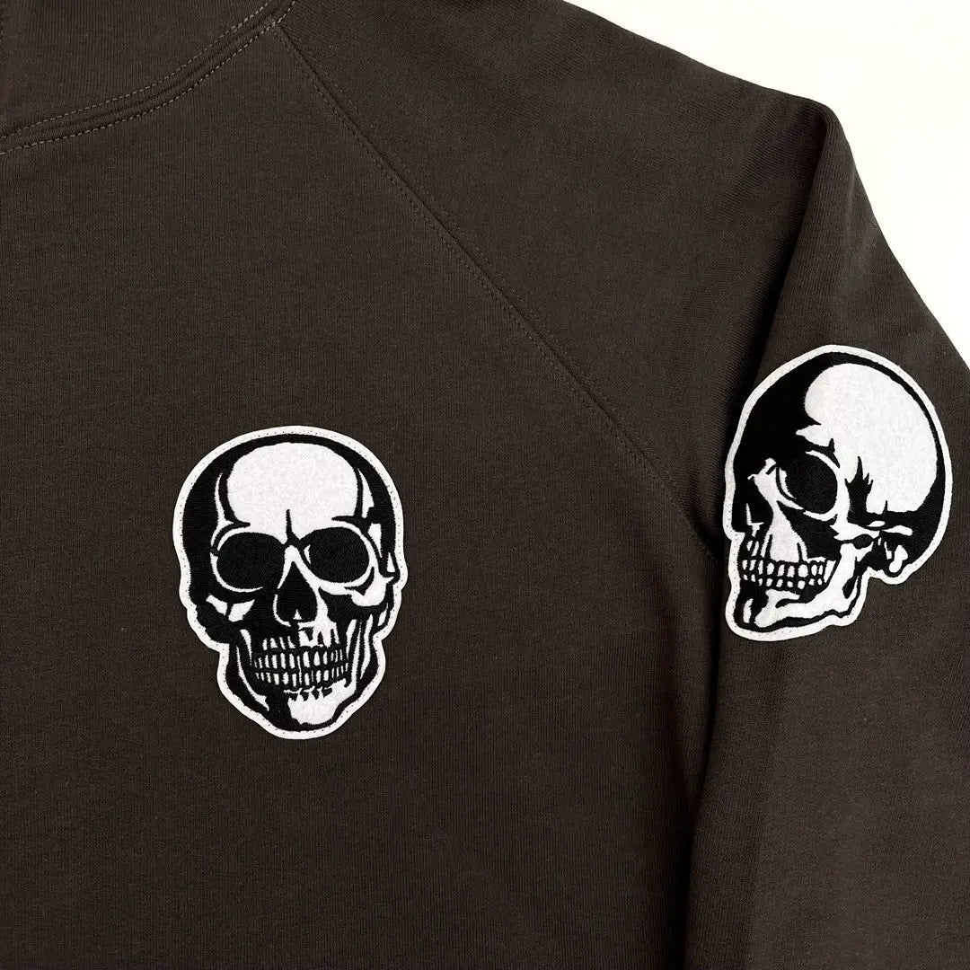 Black Skull Head Face Graphic Hoodie
