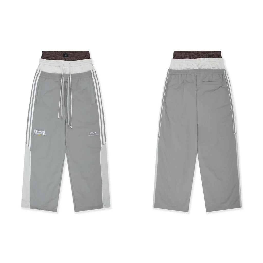 Black Waists Paratrooper Nylon Cargo Pants
