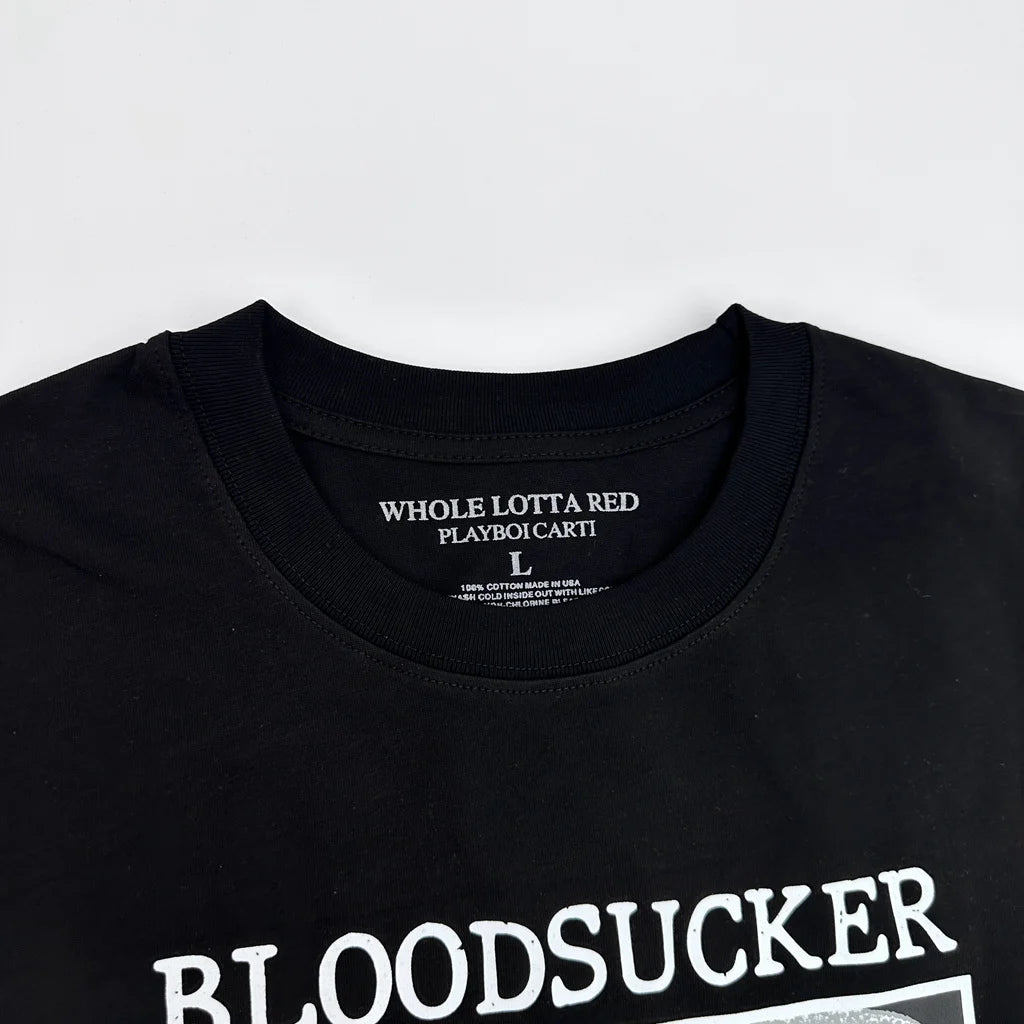 Black Distressed Bold Print Graphic Tee