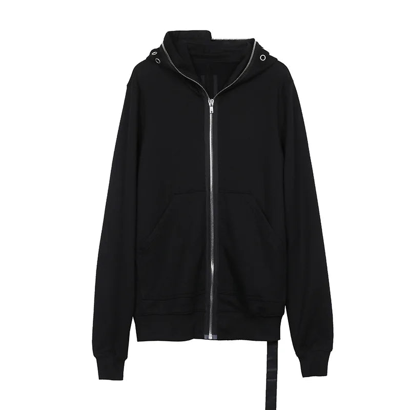 Black Four Graphic Zip Hoodie