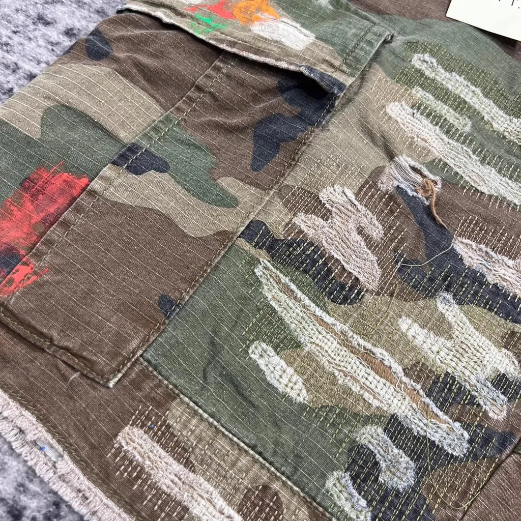 Brown Patch Desert Woodland Cargo Shorts