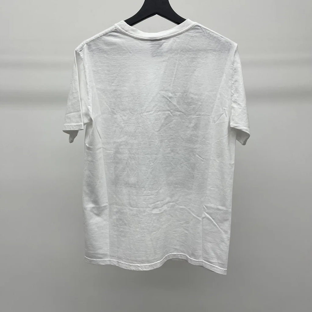 Beige Rock Band Skull Graphic Tee