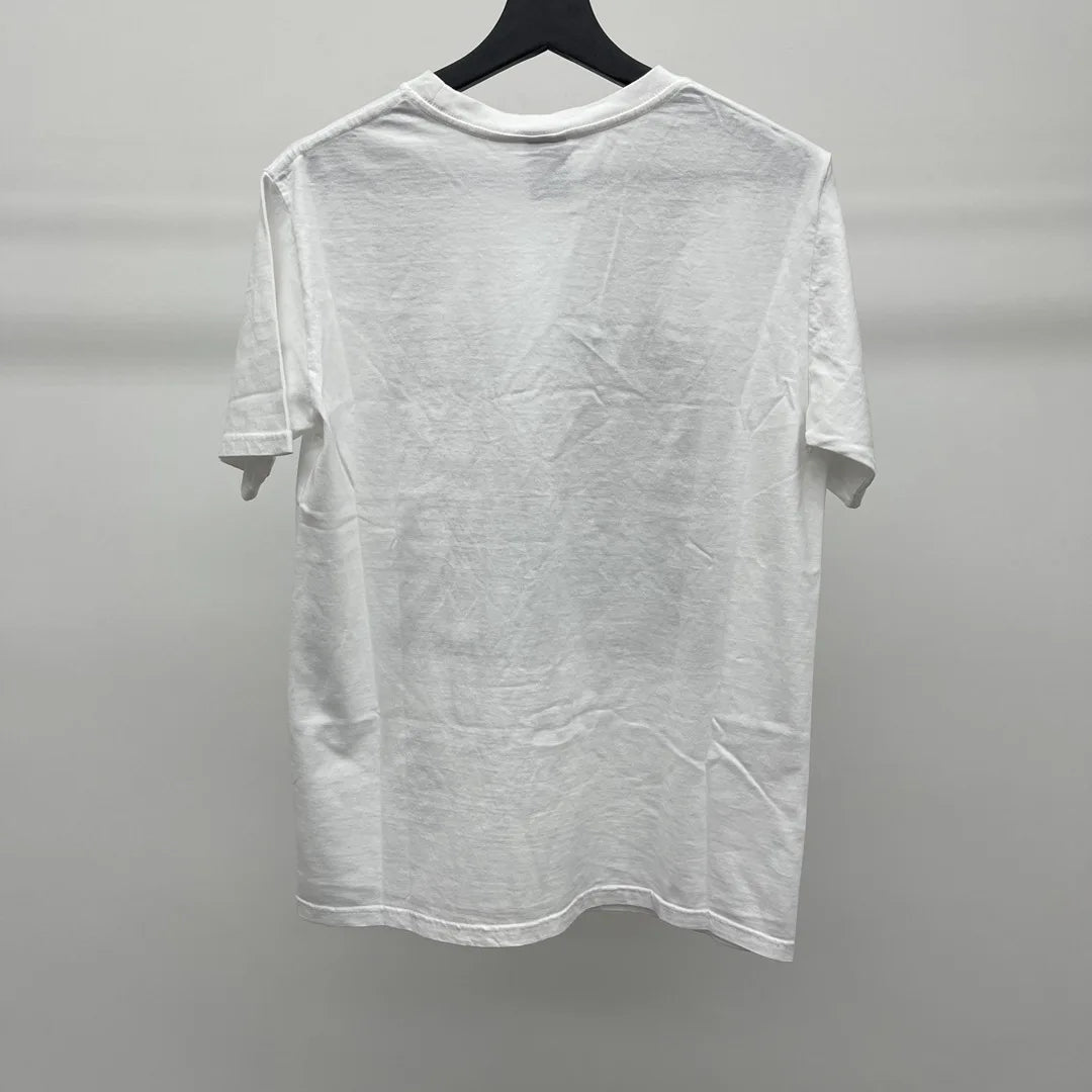 Beige Rock Band Skull Graphic Tee