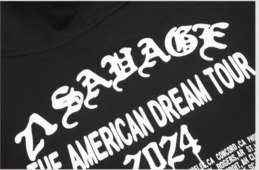Black Savage American Dream Graphic Hoodie