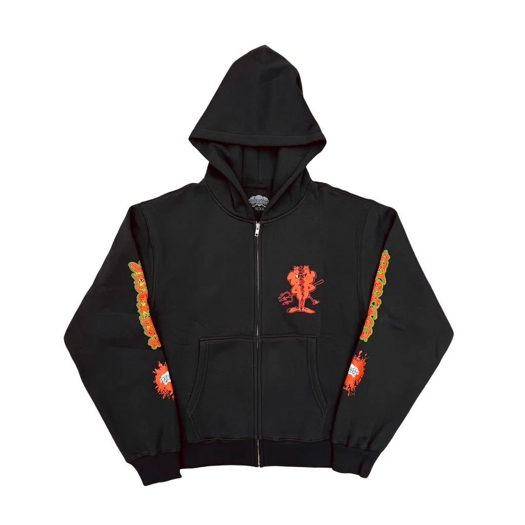 Black Psykotic Merchandise Cross Graphic Hoodie