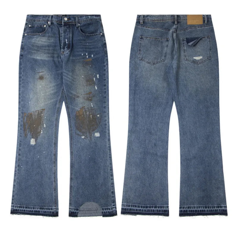 Gray Eyes Ink Straight-Leg Jeans