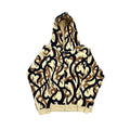 Black Tribal Camo Graphic Zip Hoodie