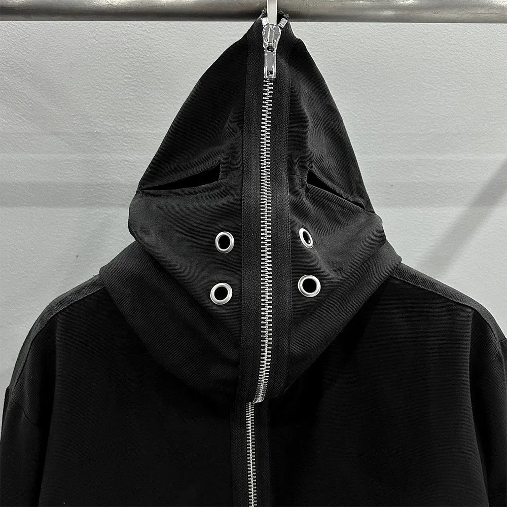 White Four Graphic Zip Hoodie