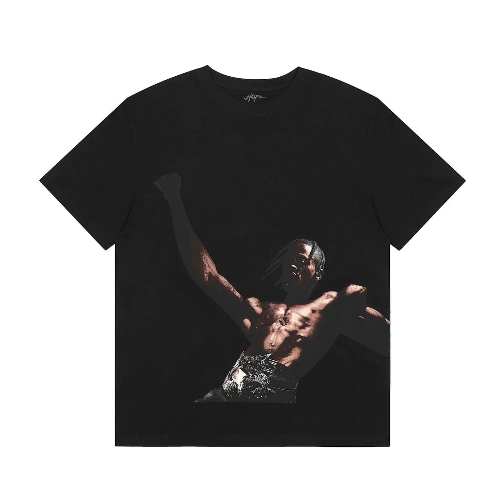 Black Statement Abstract Motif Graphic Tee
