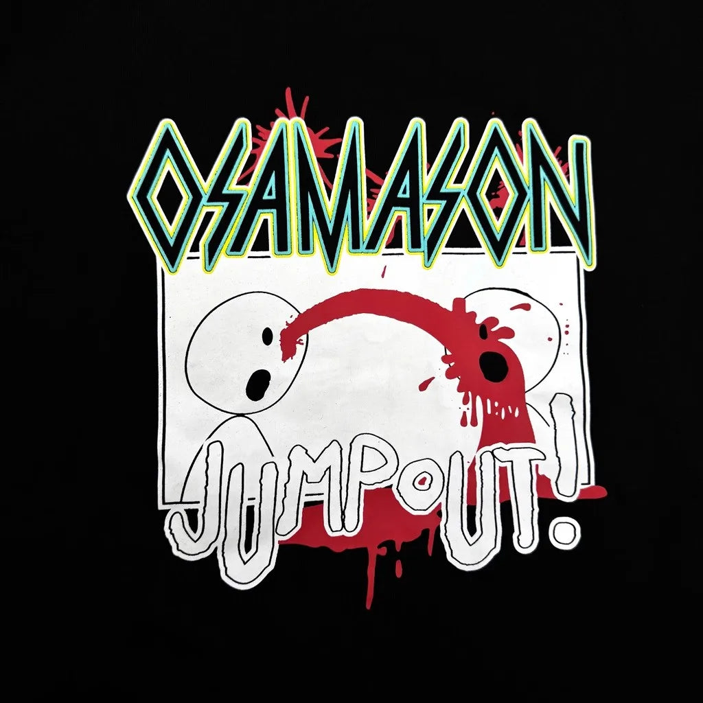 Black Jump Out Human Graphic Tee