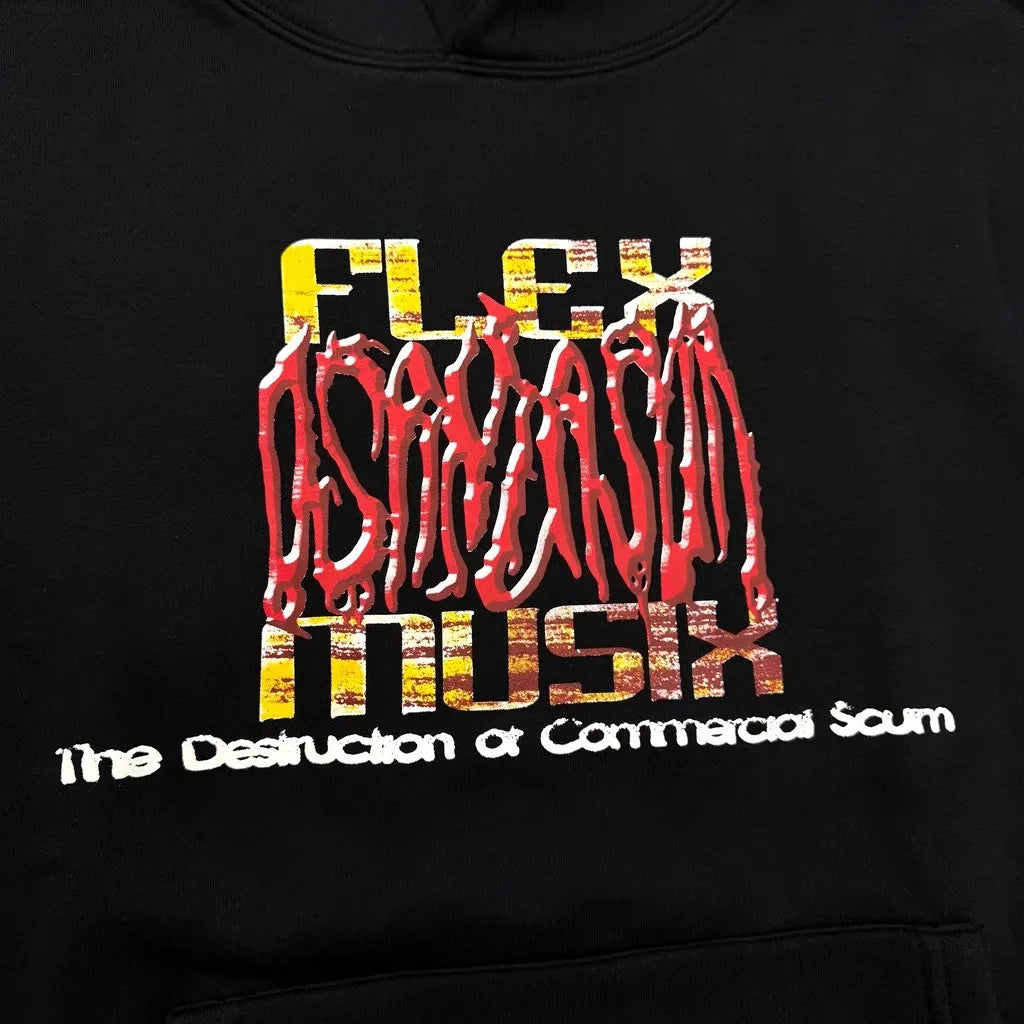 Black Flexmusix Graphic Hoodie