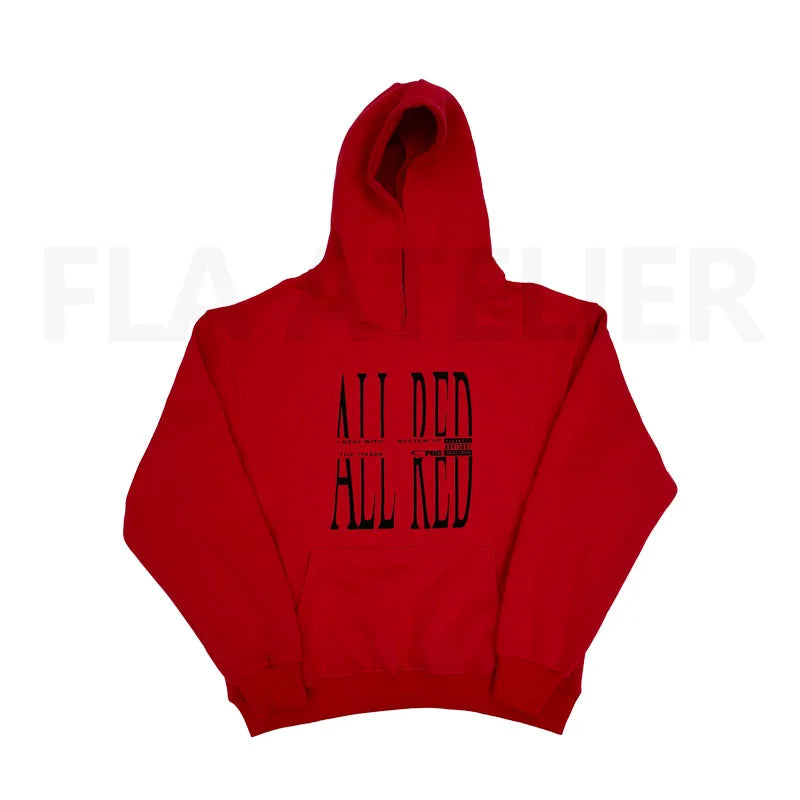 Parental Advisory Red Graphic Hoodie