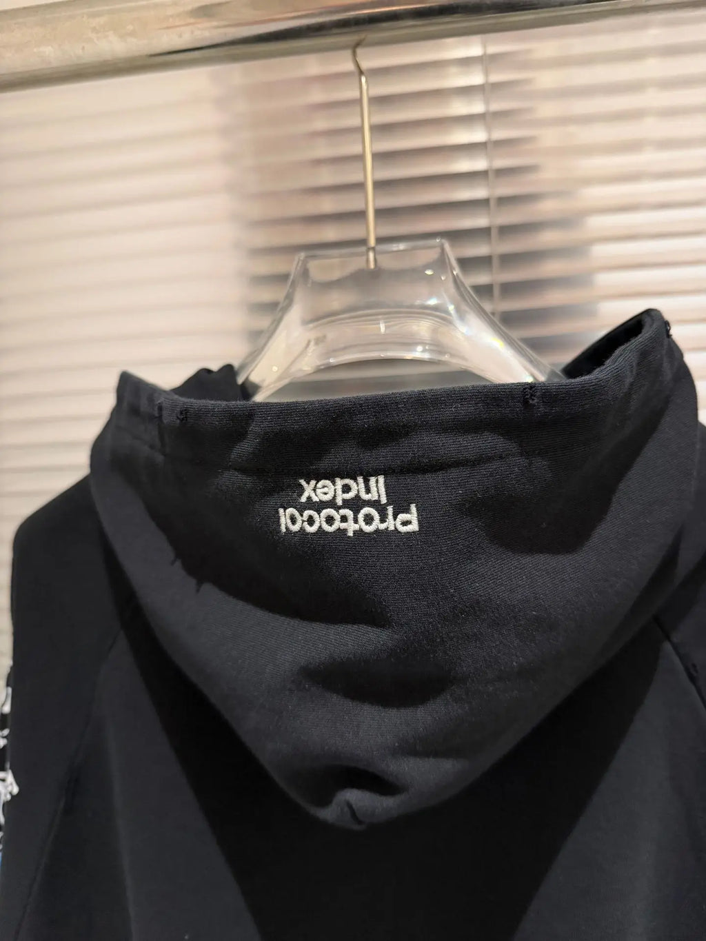 Black Bold Print Graphic Hoodie
