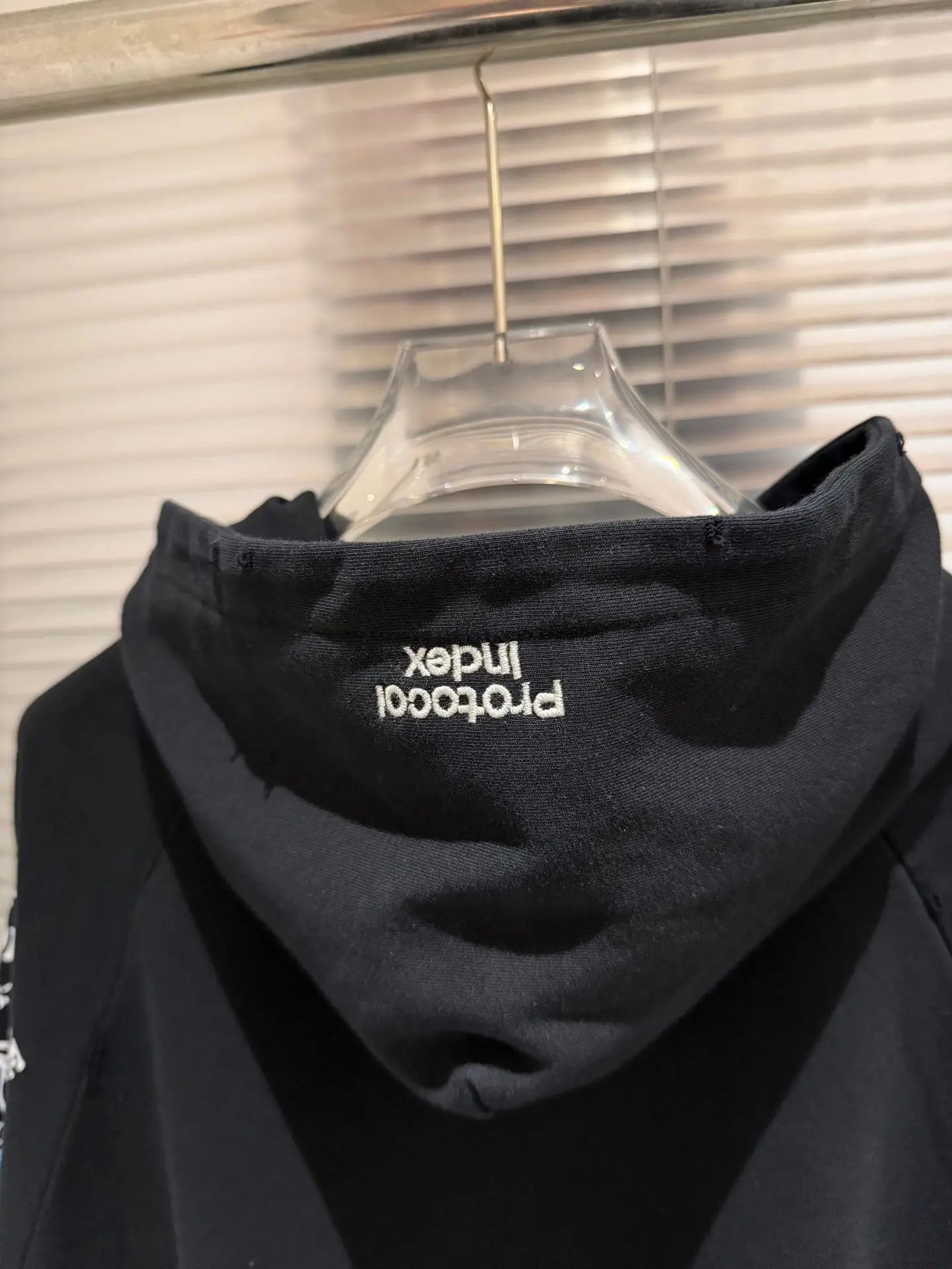 Black Bold Print Graphic Hoodie