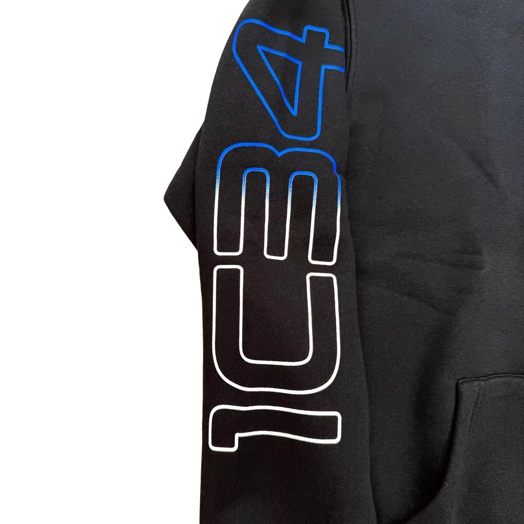 Black Ic34madbudz Djrenessy Graphic Hoodie