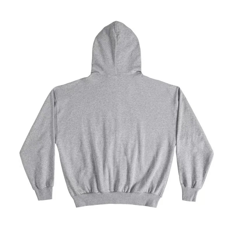Army Grey Graphic Zip Hoodie