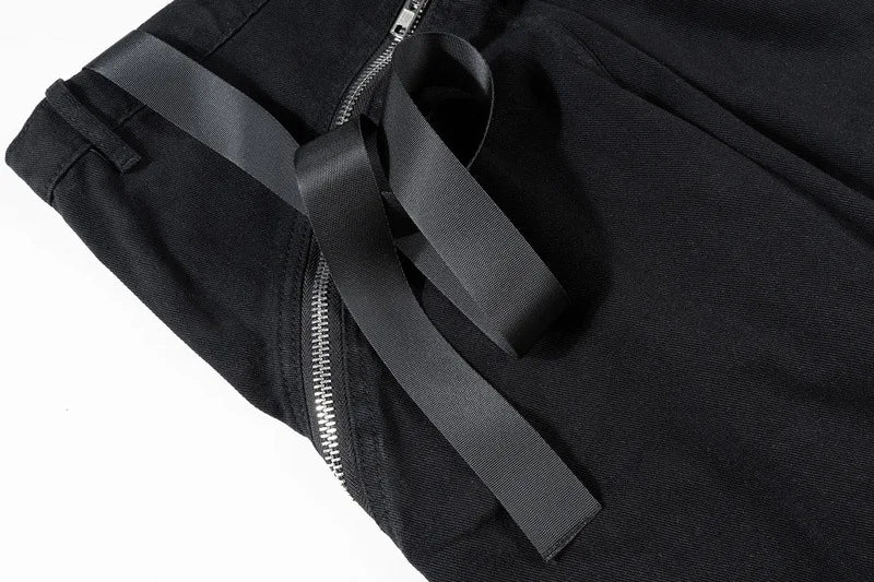 Black Folding Straight-Leg Jeans