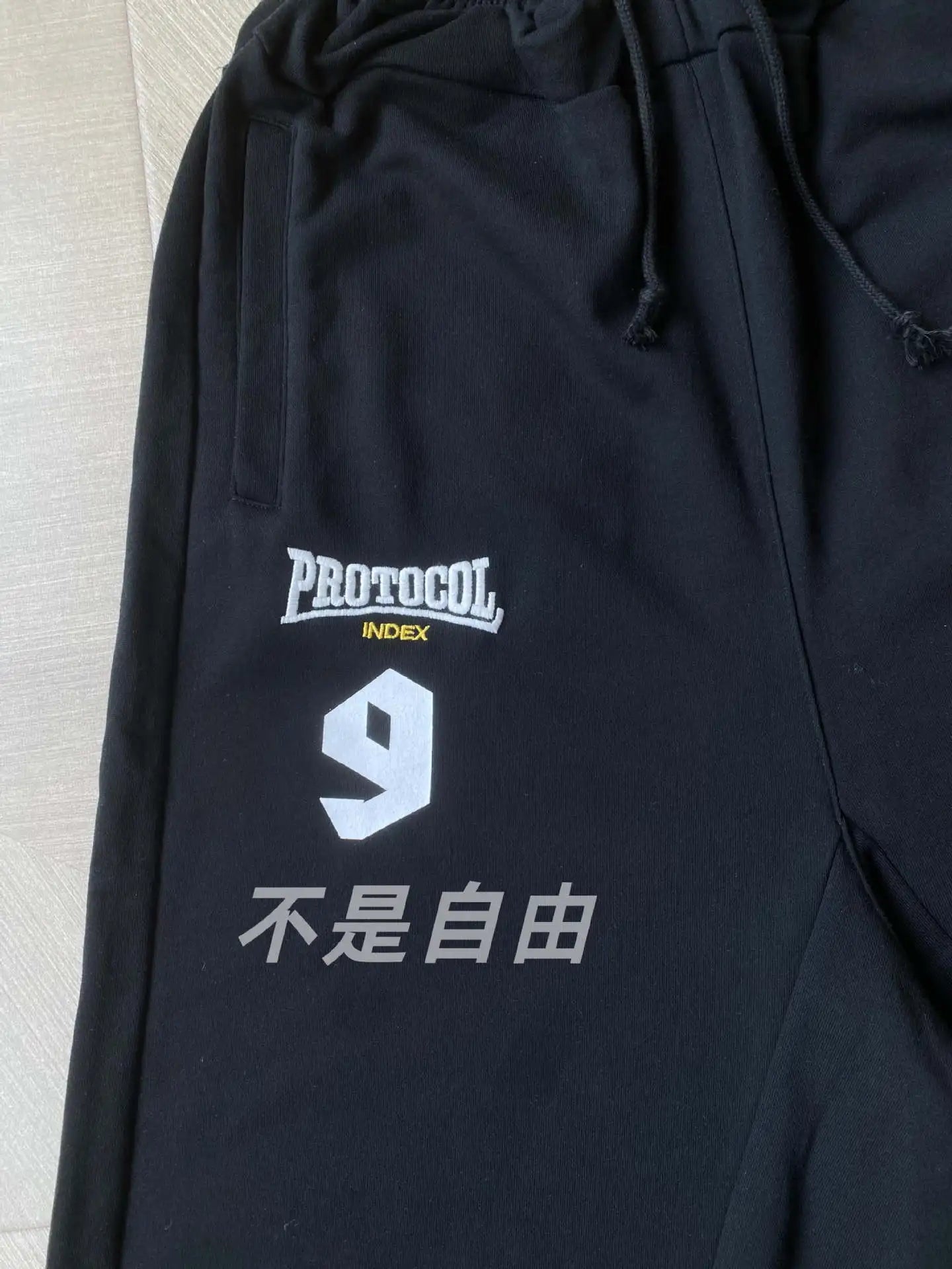 Black Statement Cargo Shorts