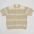 Beige Keith Crochet Buttondown Polo Shirt