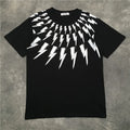 Black Graffiti Thunderbolt Graphic Tee