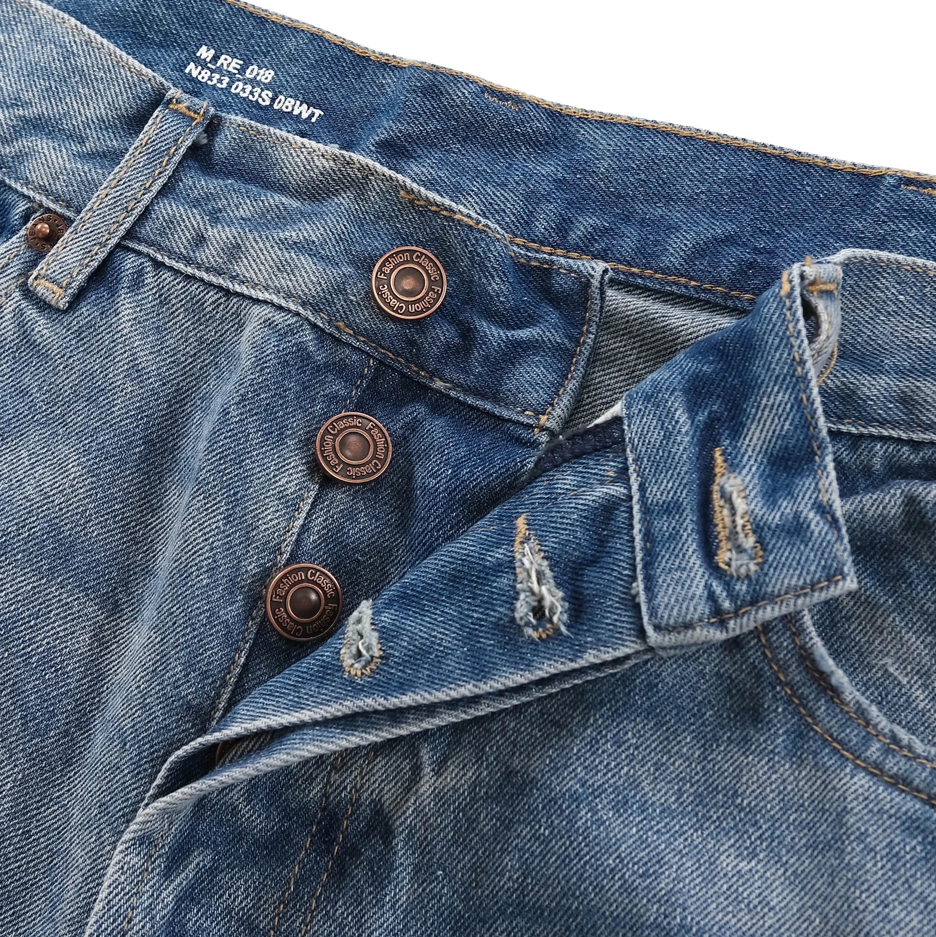 Gray Distressed Cargo Jeans